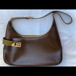 Salvatore Ferragamo handbag brown/olive AQ-21 0170